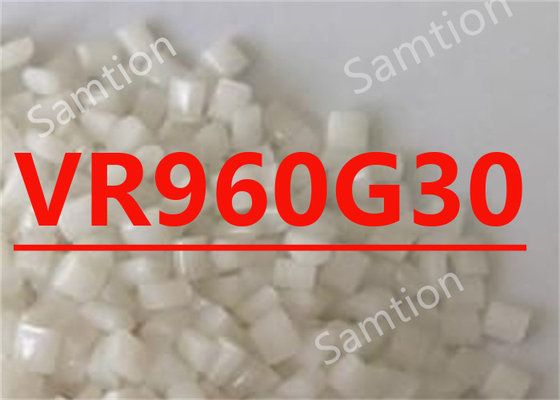 S-Plastic Valox VR960G30 is een industrieel kwaliteitsmateriaal op basis van 30% vulstof versterkt vlamvertragend PBT+PET+PC mengsel