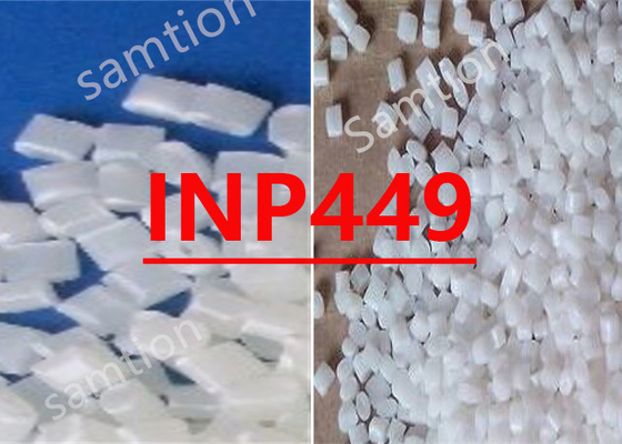 S-Plastic Cycolac INP449 is een T-SAN-hars (Teflon (PTFE) - Styreen-Ancrylonitril) voor gebruik als FR-druppelbestrijdingsmiddel